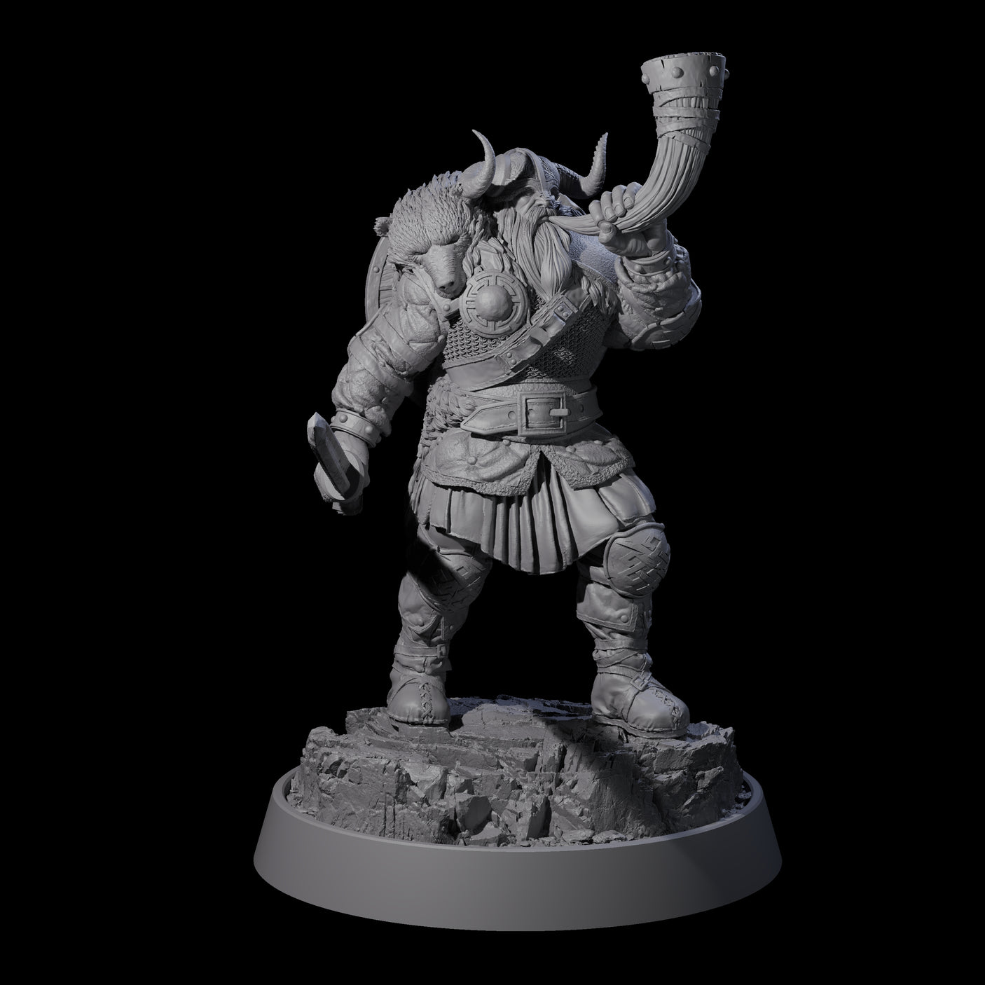 Veteran Viking Warrior D Miniature for Dungeons and Dragons, Pathfinder or other TTRPGs