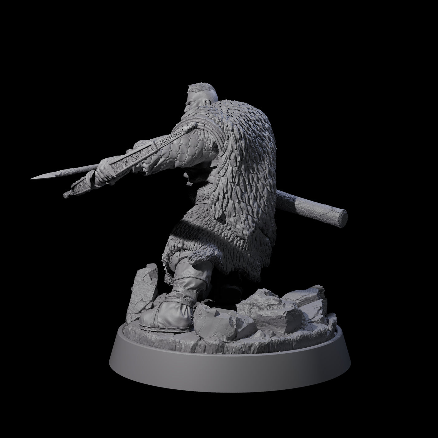 Veteran Viking Warrior E Miniature for Dungeons and Dragons, Pathfinder or other TTRPGs
