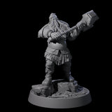 Veteran Viking Warrior F Miniature for Dungeons and Dragons, Pathfinder or other TTRPGs