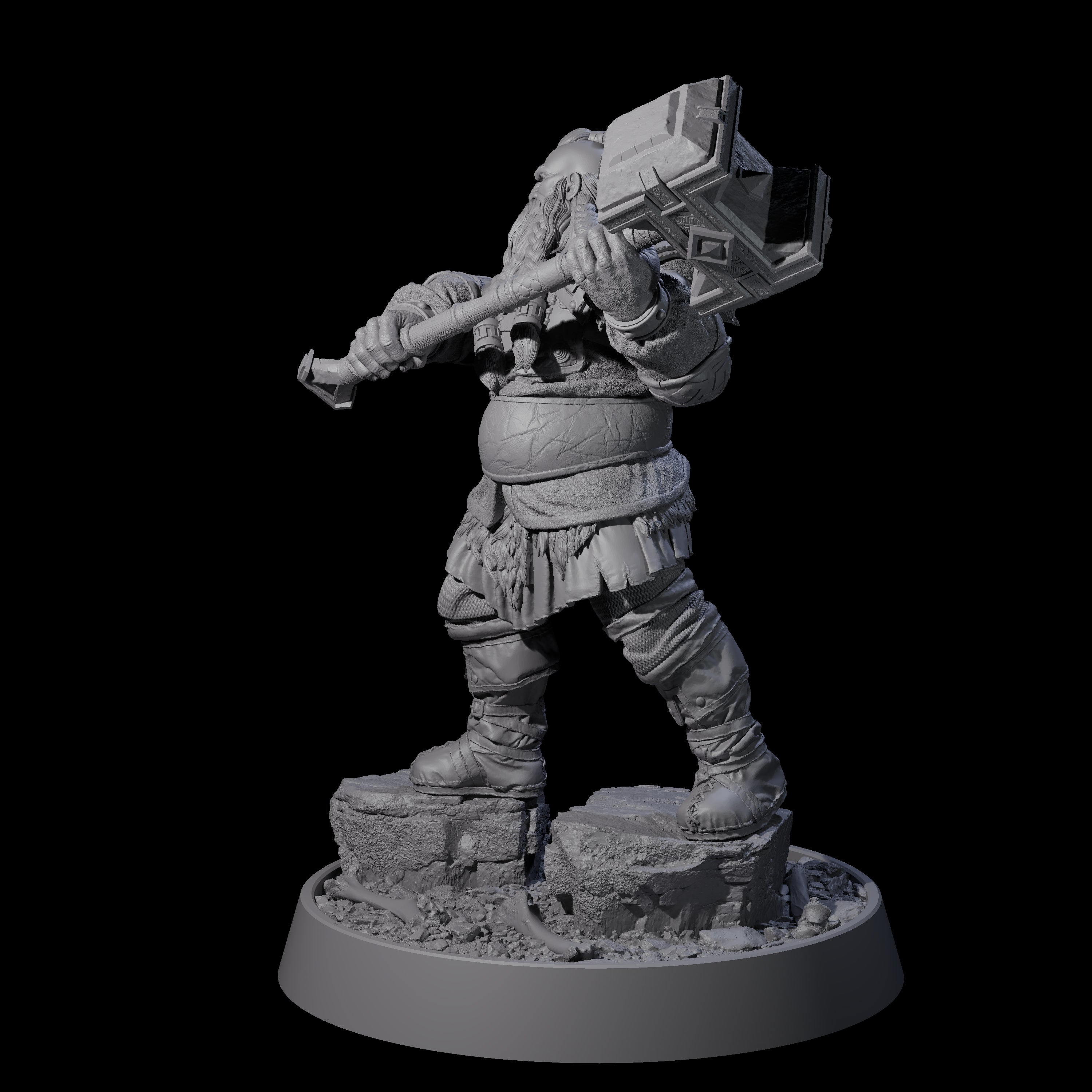 Veteran Viking Warrior F Miniature for Dungeons and Dragons, Pathfinder or other TTRPGs