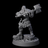 Veteran Viking Warrior F Miniature for Dungeons and Dragons, Pathfinder or other TTRPGs