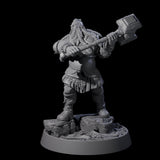 Veteran Viking Warrior F Miniature for Dungeons and Dragons, Pathfinder or other TTRPGs