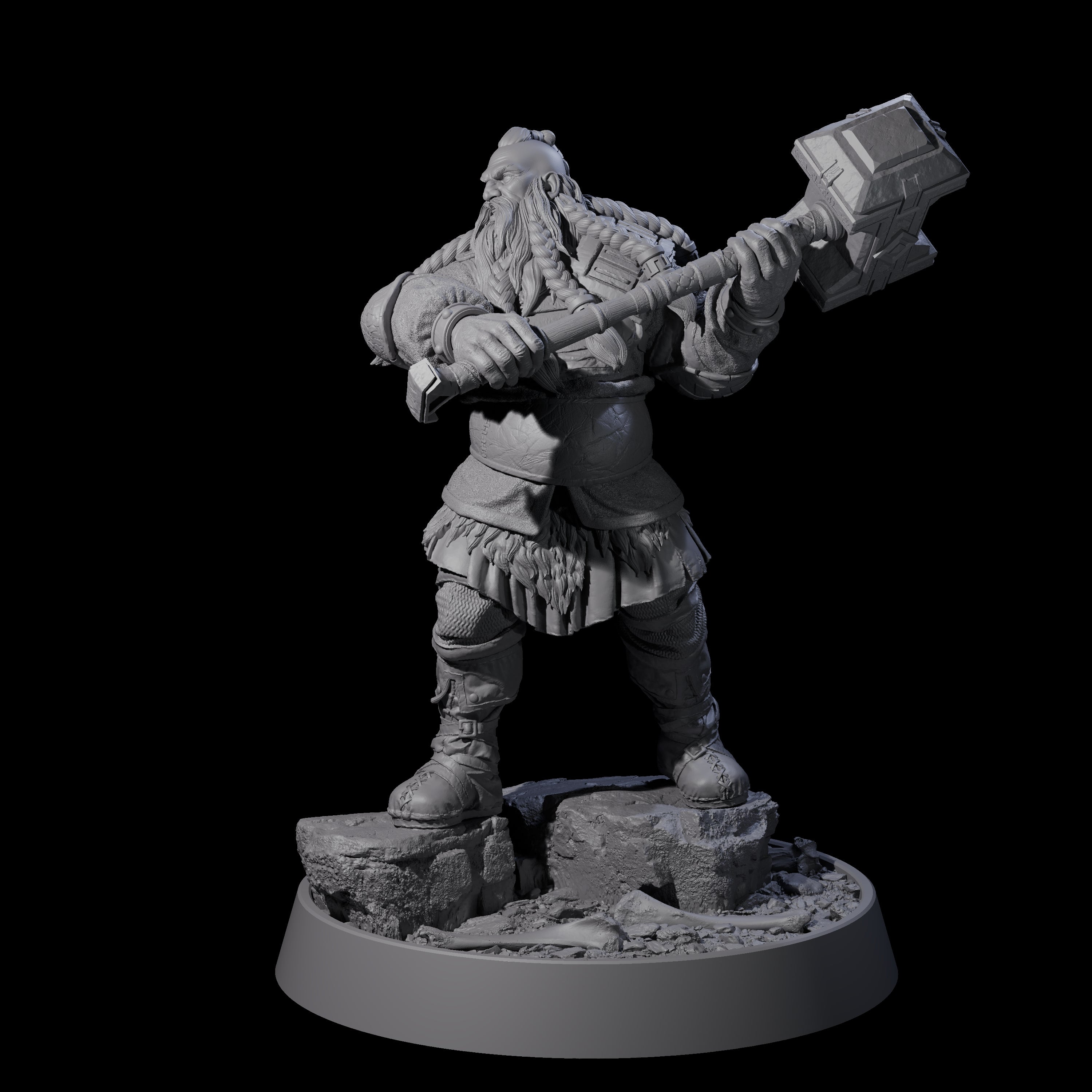 Veteran Viking Warrior F Miniature for Dungeons and Dragons, Pathfinder or other TTRPGs