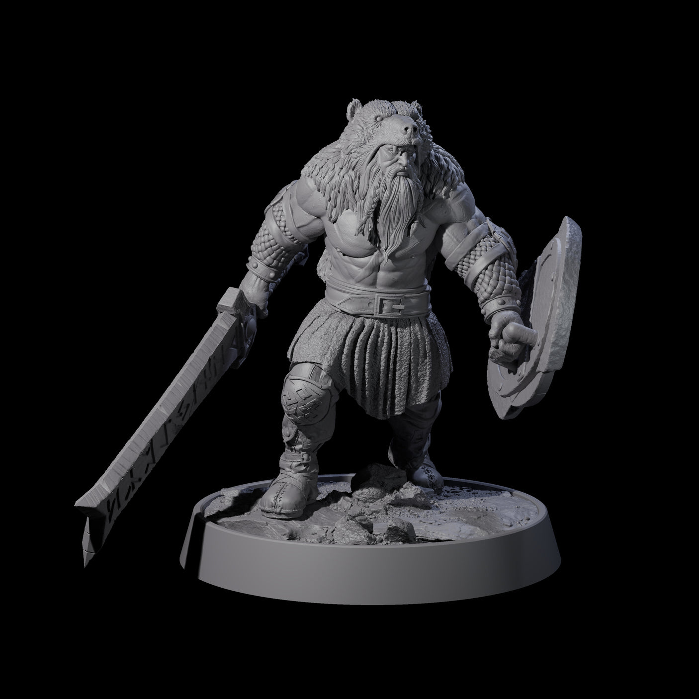 Veteran Viking Warrior H Miniature for Dungeons and Dragons, Pathfinder or other TTRPGs