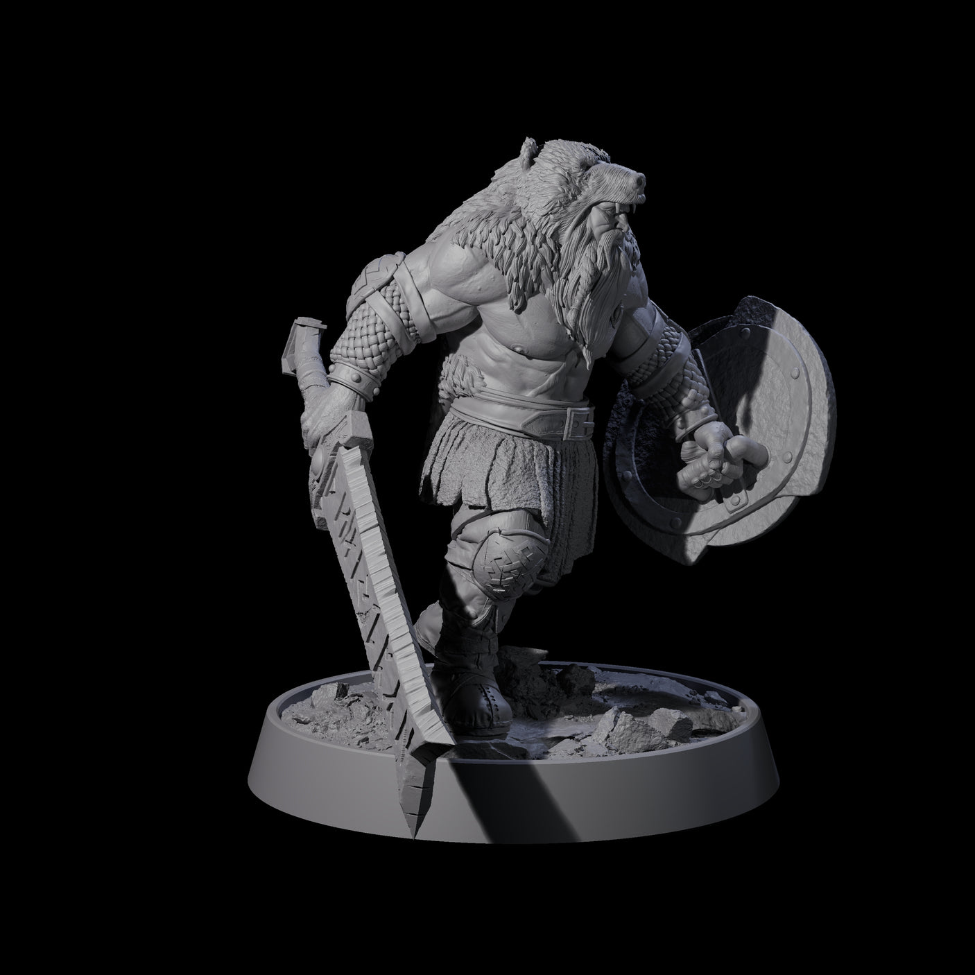 Veteran Viking Warrior H Miniature for Dungeons and Dragons, Pathfinder or other TTRPGs