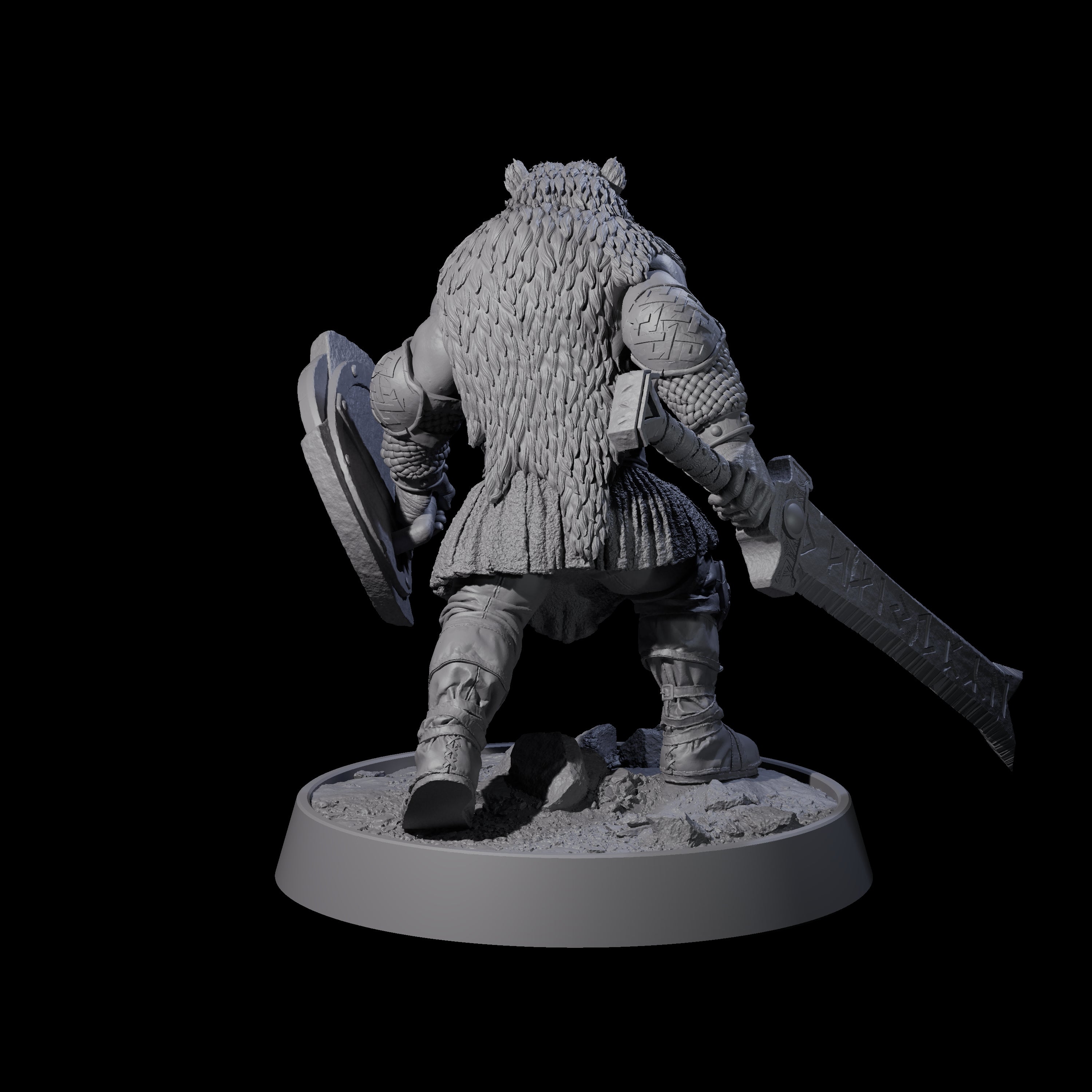 Veteran Viking Warrior H Miniature for Dungeons and Dragons, Pathfinder or other TTRPGs
