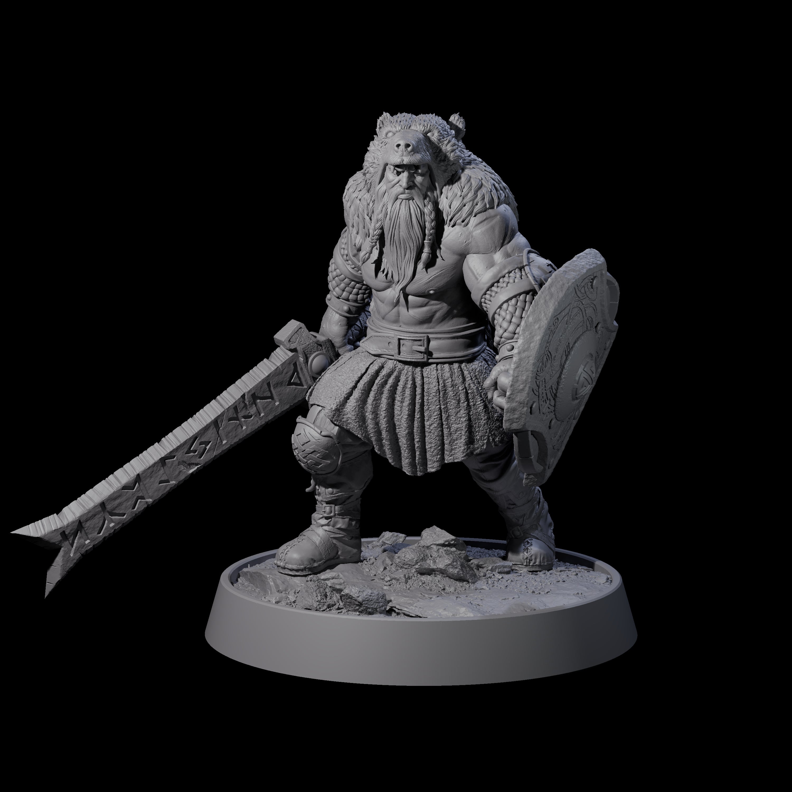 Veteran Viking Warrior H Miniature for Dungeons and Dragons, Pathfinder or other TTRPGs