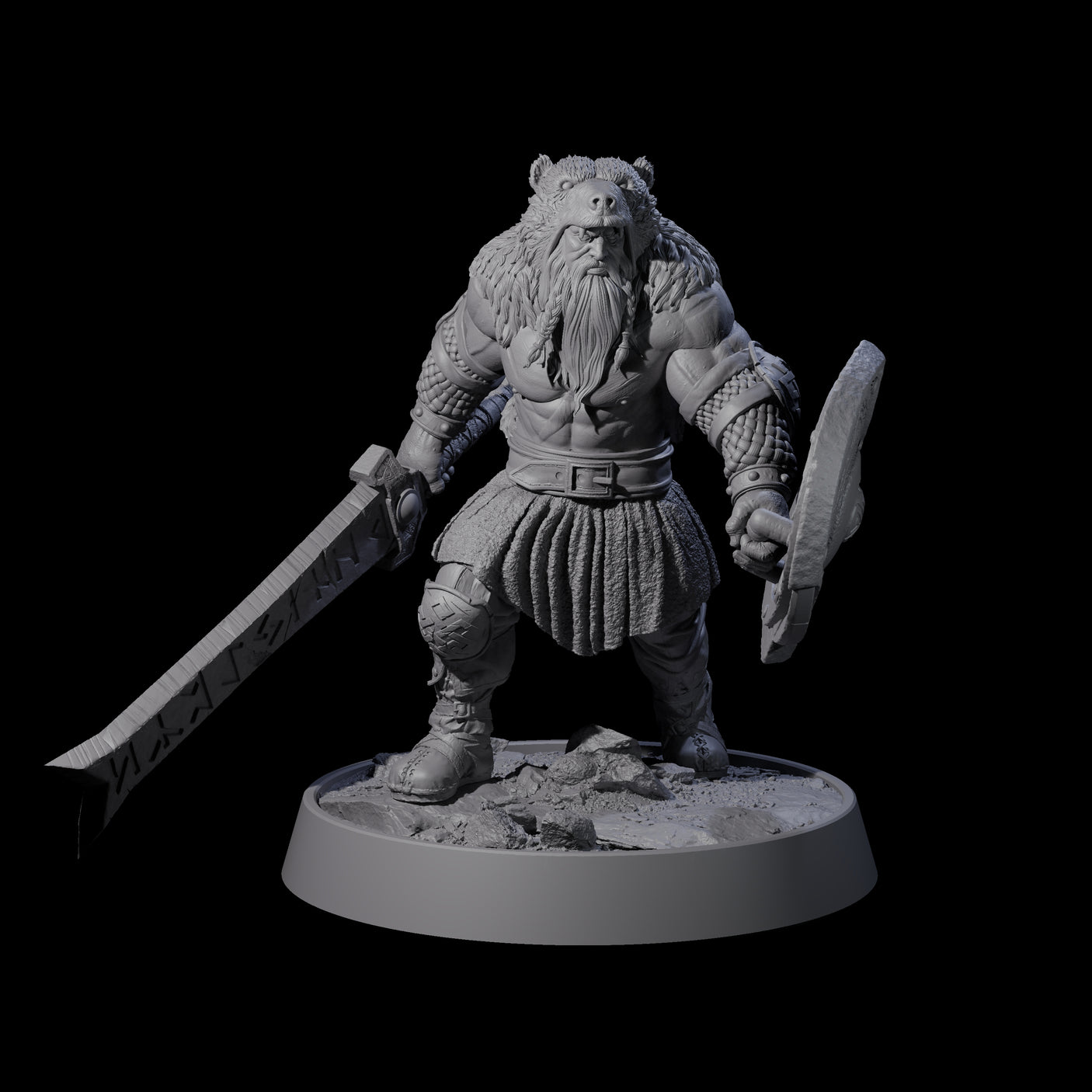 Veteran Viking Warrior H Miniature for Dungeons and Dragons, Pathfinder or other TTRPGs