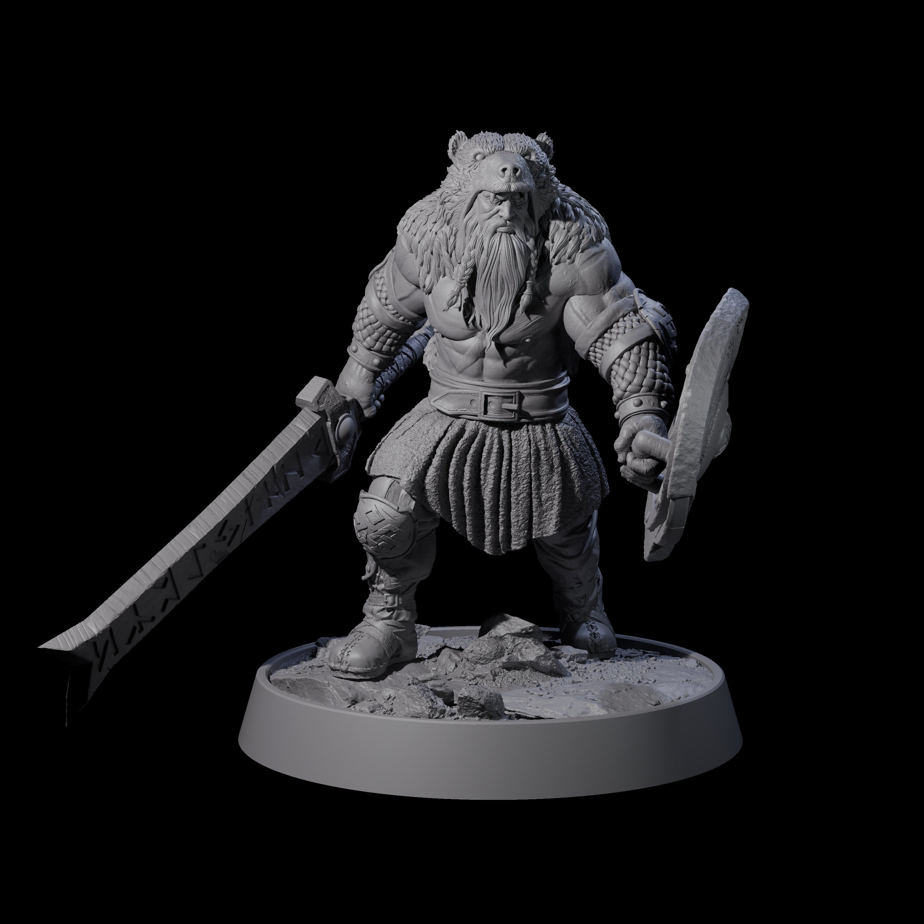Veteran Viking Warrior H Miniature for Dungeons and Dragons, Pathfinder or other TTRPGs