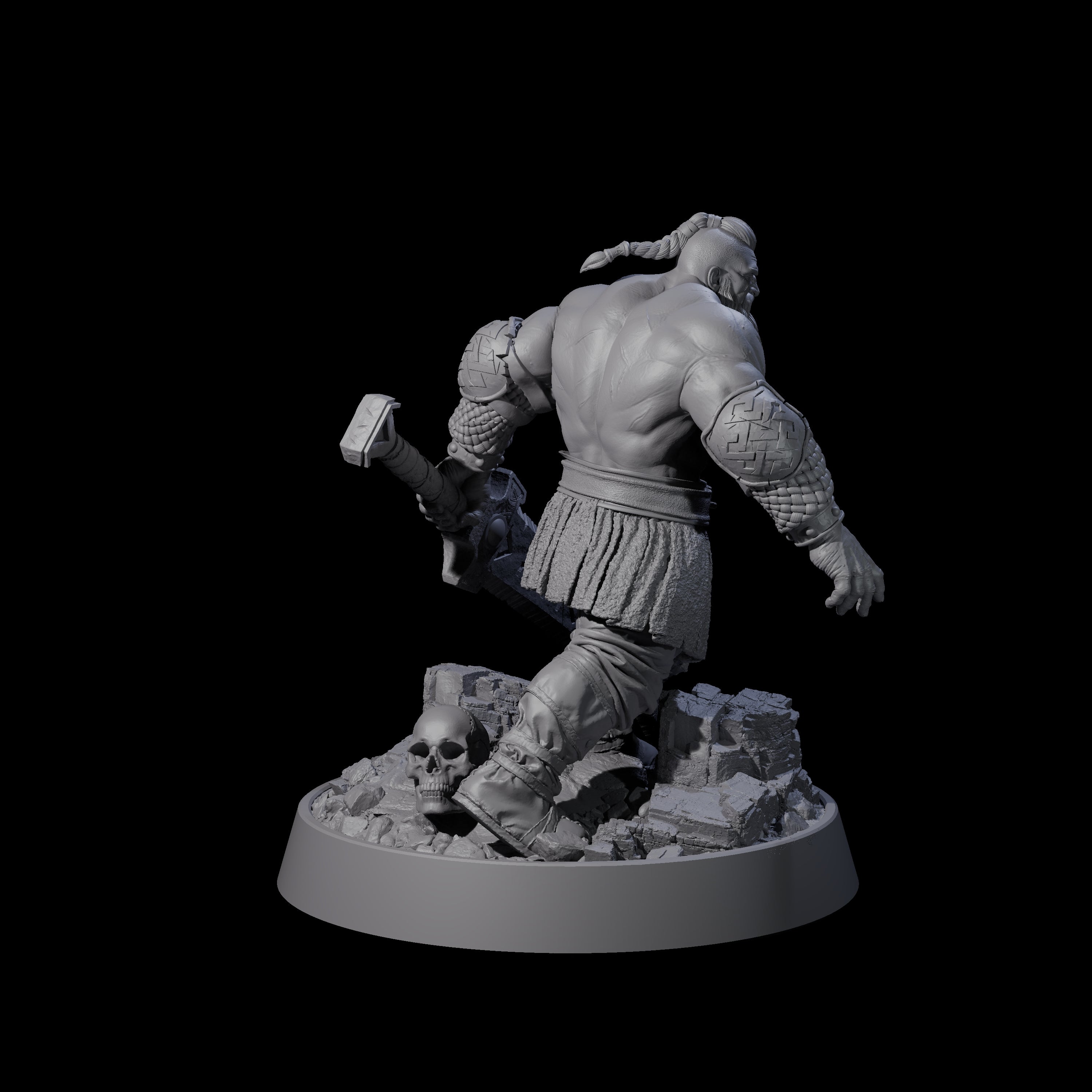Veteran Viking Warrior J Miniature for Dungeons and Dragons, Pathfinder or other TTRPGs