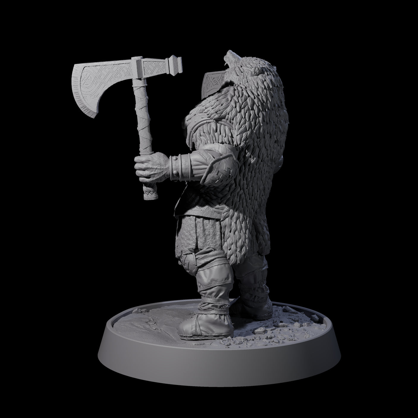 Veteran Viking Warrior K Miniature for Dungeons and Dragons, Pathfinder or other TTRPGs