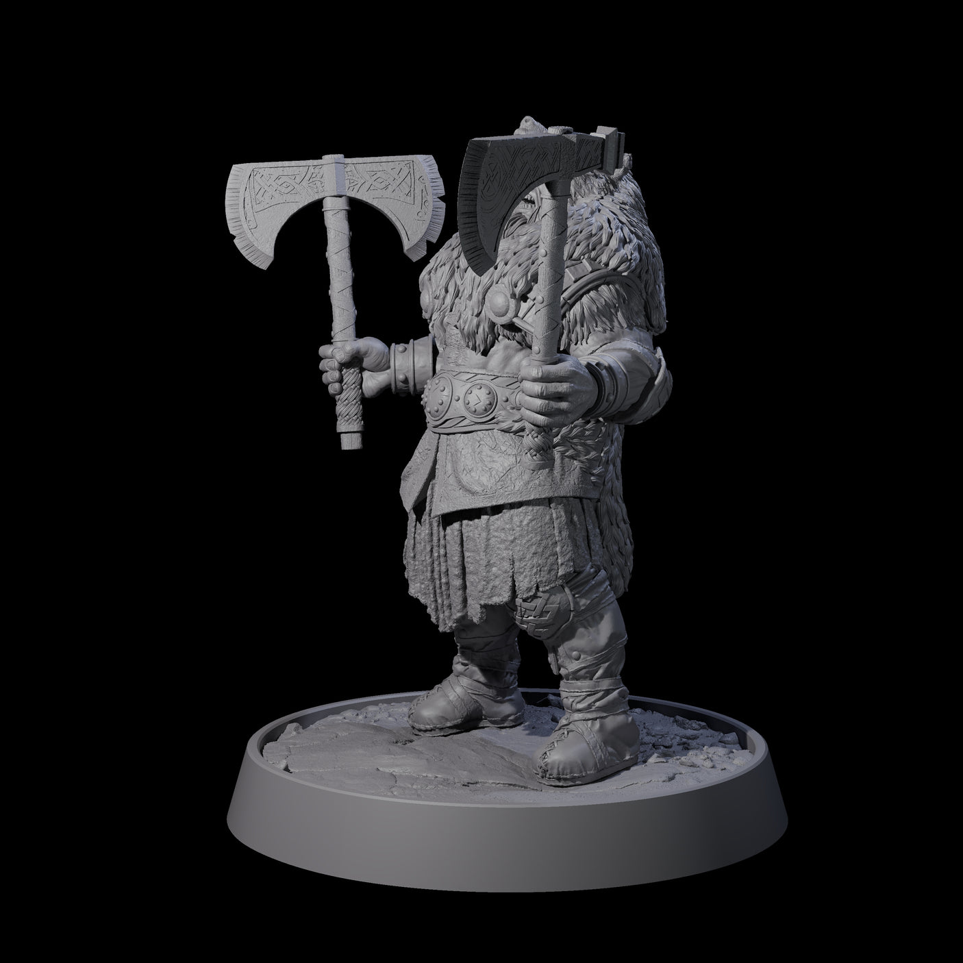 Veteran Viking Warrior K Miniature for Dungeons and Dragons, Pathfinder or other TTRPGs