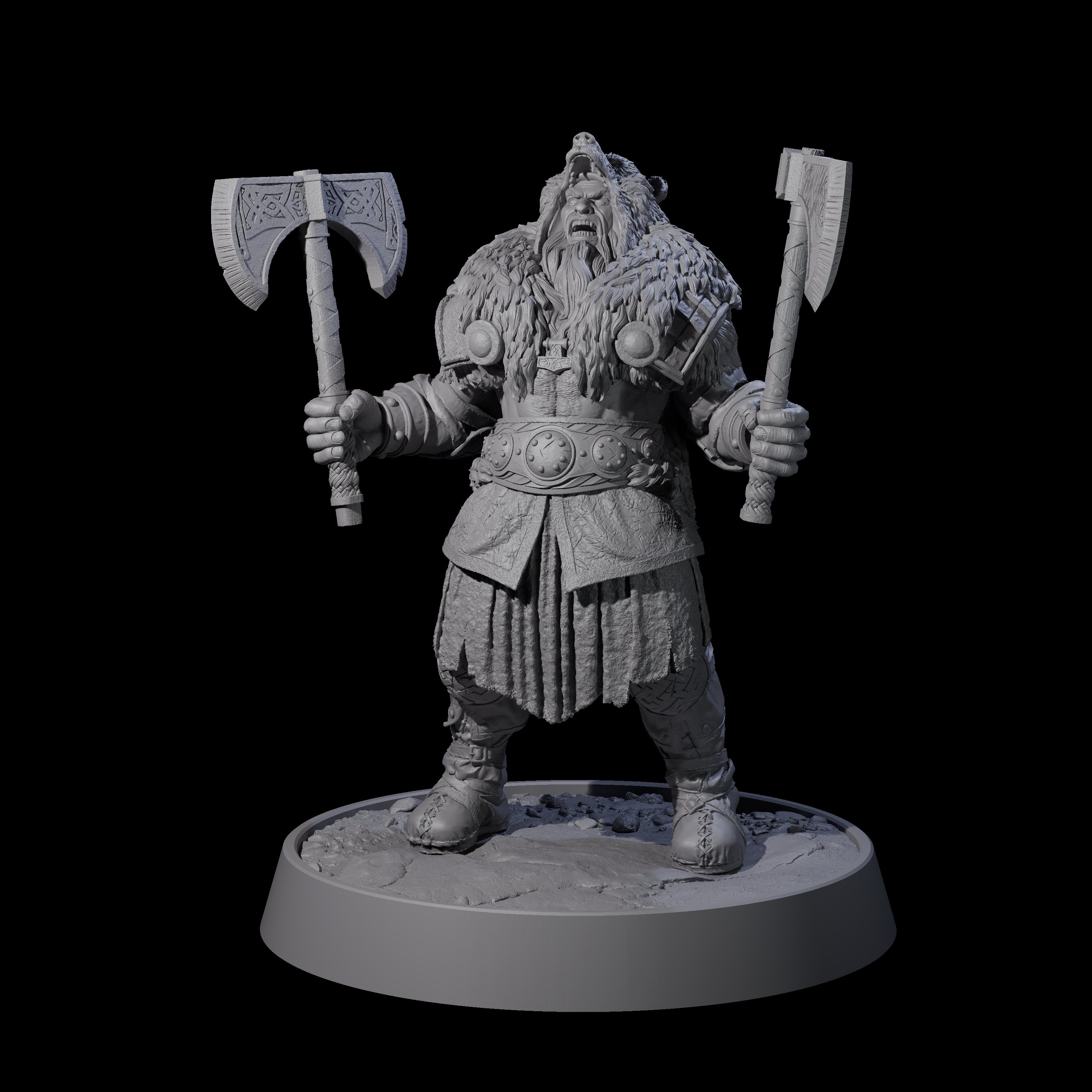 Veteran Viking Warrior K Miniature for Dungeons and Dragons, Pathfinder or other TTRPGs
