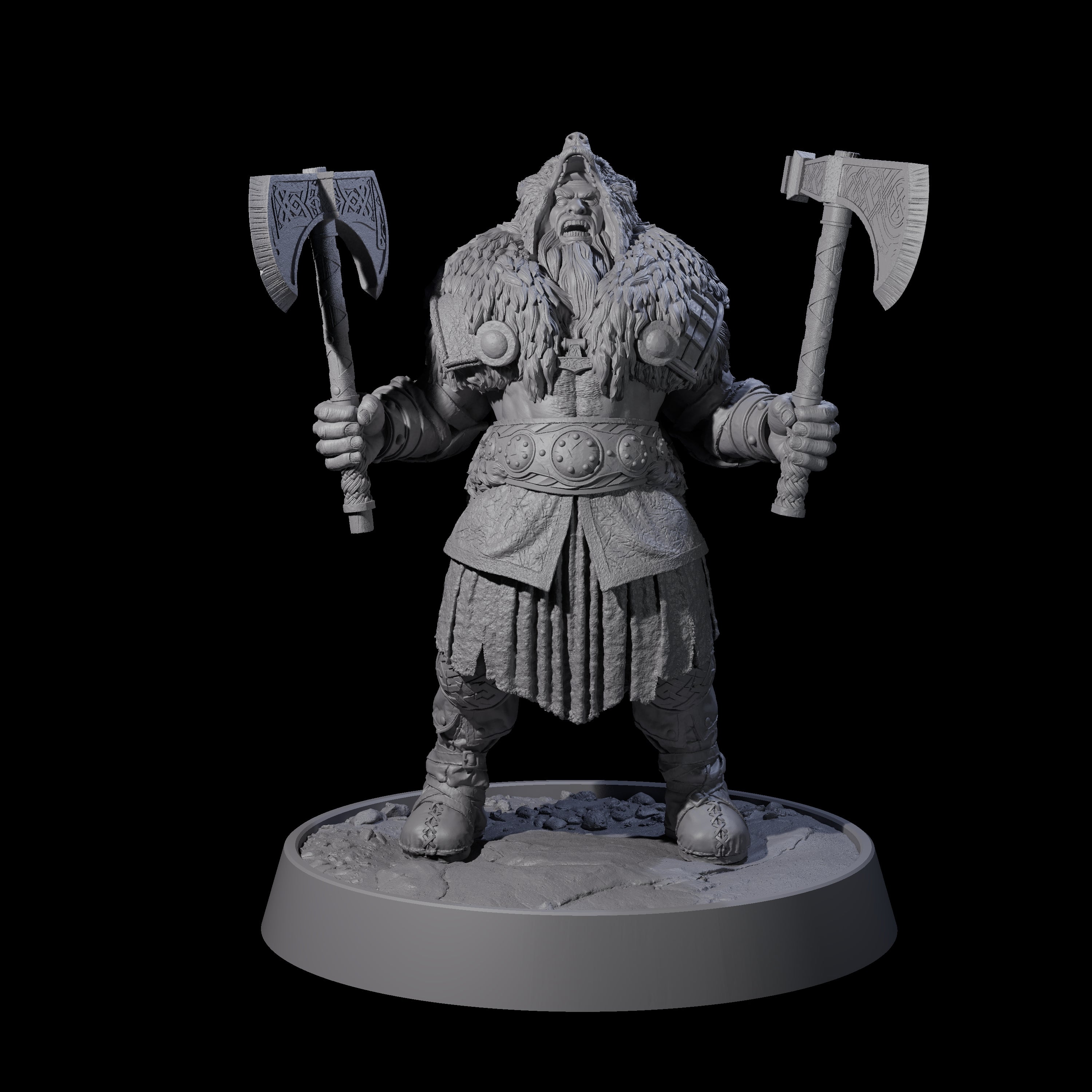Veteran Viking Warrior K Miniature for Dungeons and Dragons, Pathfinder or other TTRPGs
