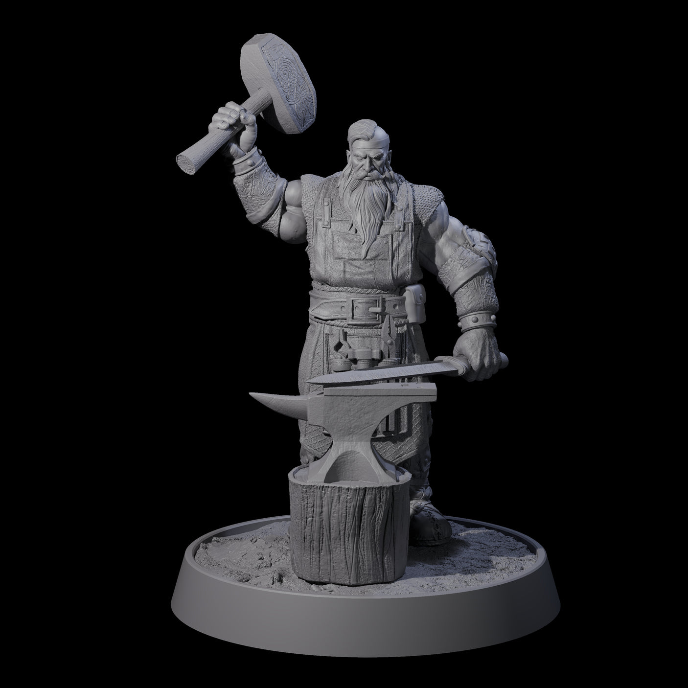 Veteran Viking Warrior L Miniature for Dungeons and Dragons, Pathfinder or other TTRPGs