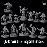 Veteran Viking Warriors Miniature for Dungeons and Dragons, Pathfinder or other TTRPGs