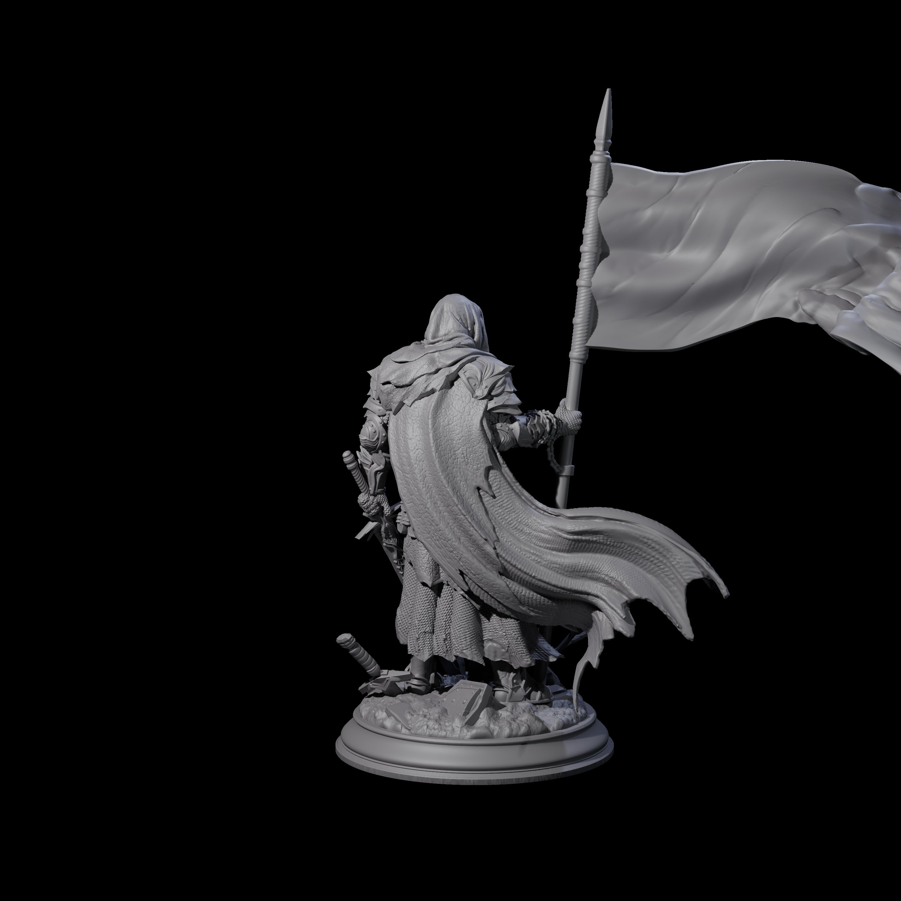 Victorious Fighter Miniature for Dungeons and Dragons, Pathfinder or other TTRPGs