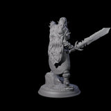 Victorious Half Orc Barbarian Miniature for Dungeons and Dragons, Pathfinder or other TTRPGs