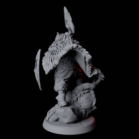 Victorious Northman Barbarian Chief Miniature for Dungeons and Dragons, Pathfinder or other TTRPGs