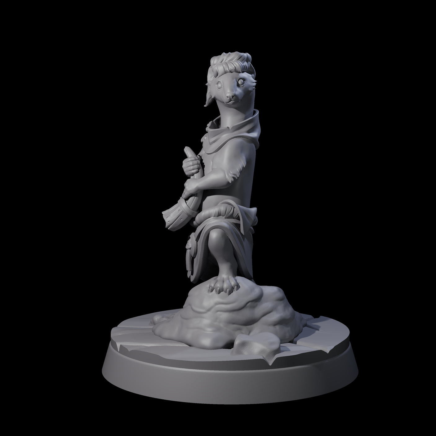 Vigilant Ferret Scout Miniature for Dungeons and Dragons, Pathfinder or other TTRPGs
