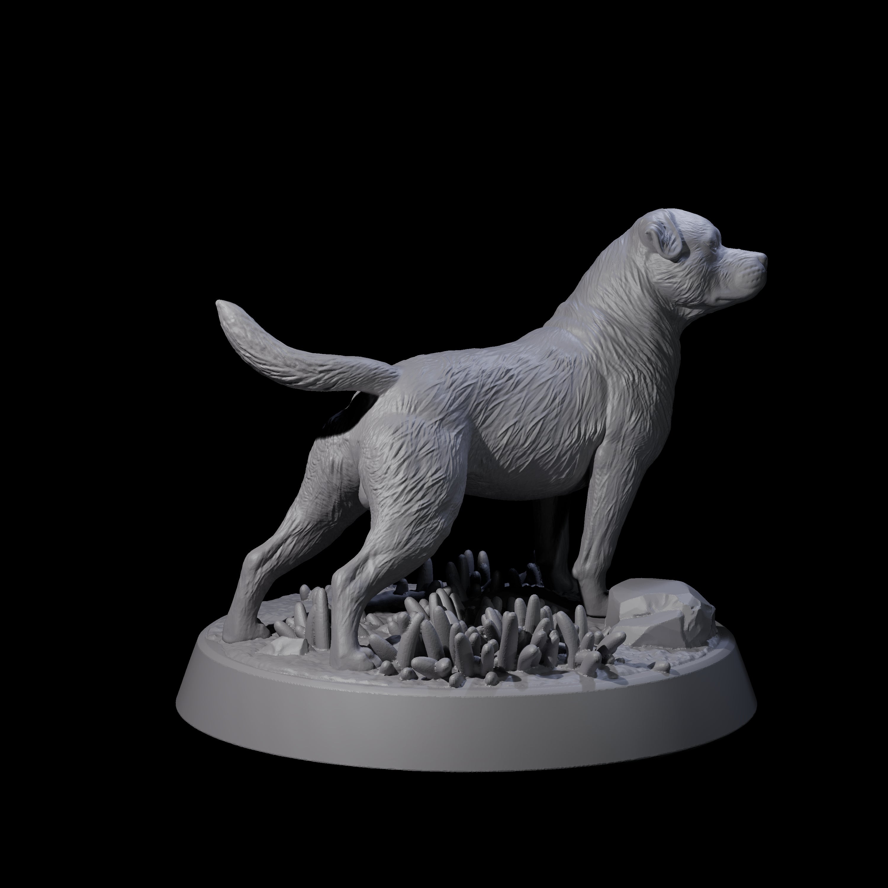 Vigilant Guard Dog A Miniature for Dungeons and Dragons, Pathfinder or other TTRPGs