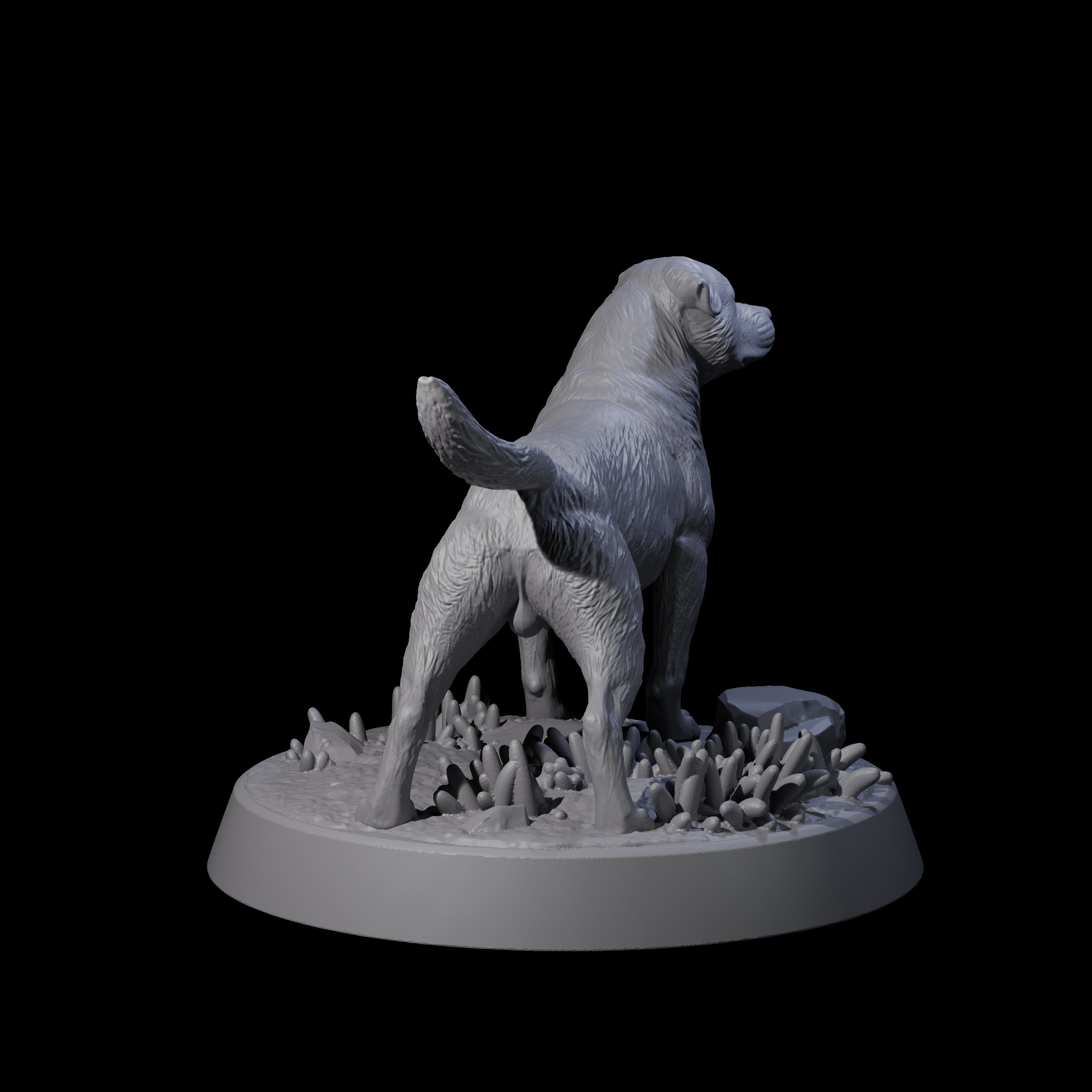 Vigilant Guard Dog A Miniature for Dungeons and Dragons, Pathfinder or other TTRPGs