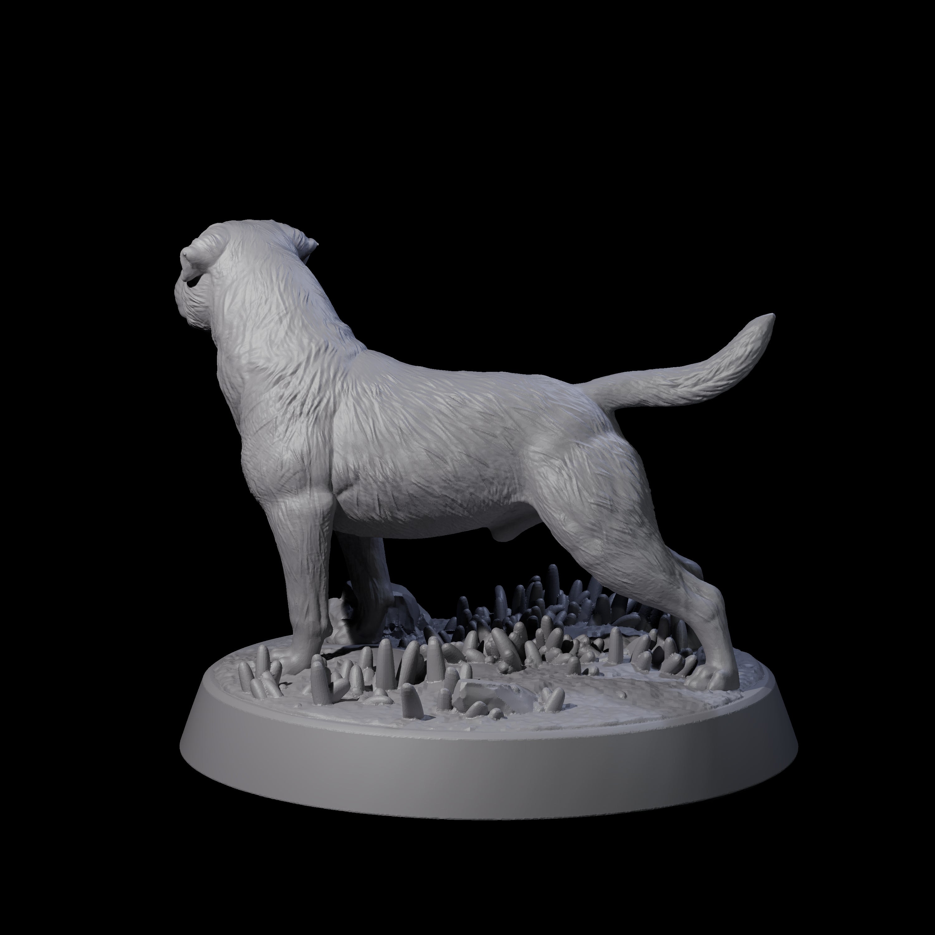 Vigilant Guard Dog A Miniature for Dungeons and Dragons, Pathfinder or other TTRPGs