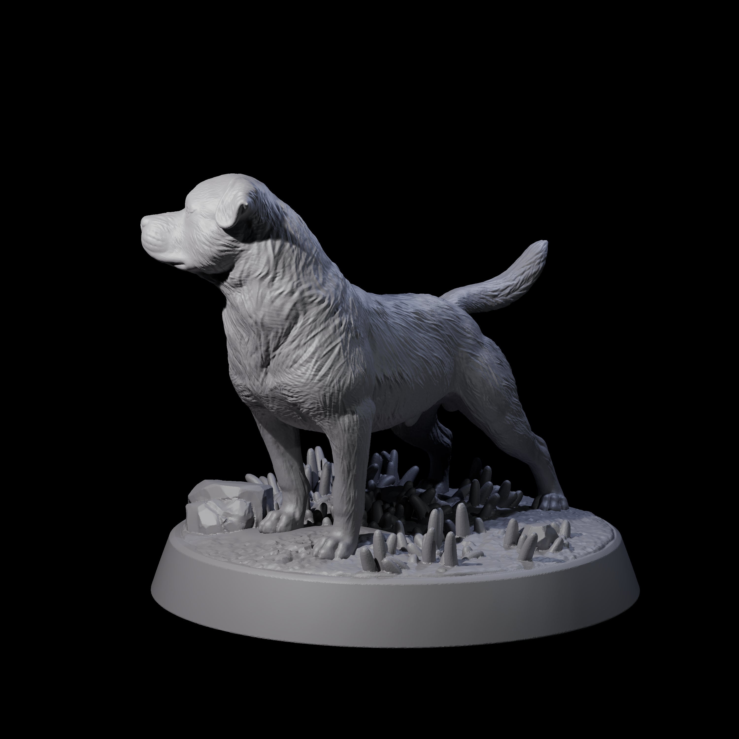 Vigilant Guard Dog A Miniature for Dungeons and Dragons, Pathfinder or other TTRPGs