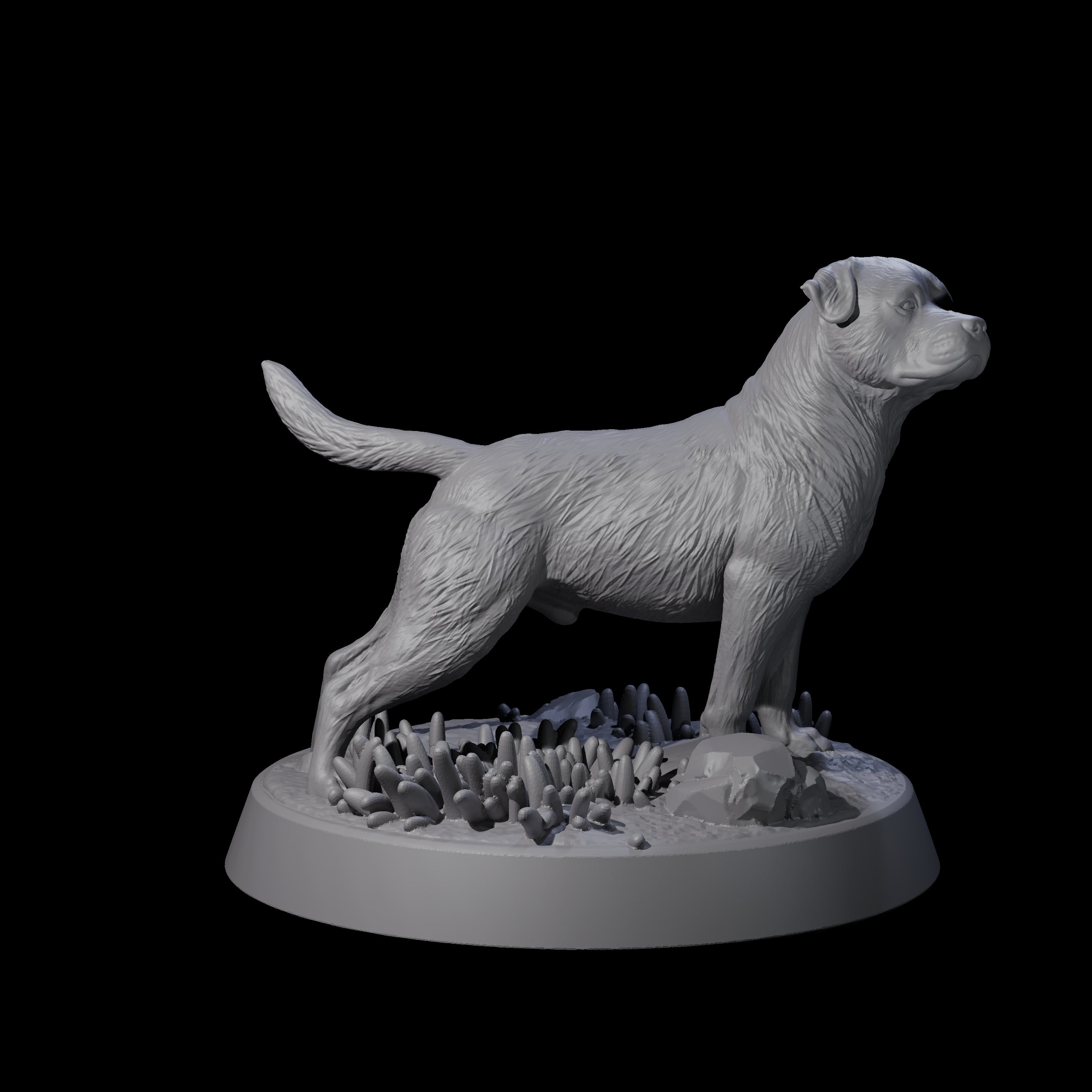 Vigilant Guard Dog A Miniature for Dungeons and Dragons, Pathfinder or other TTRPGs