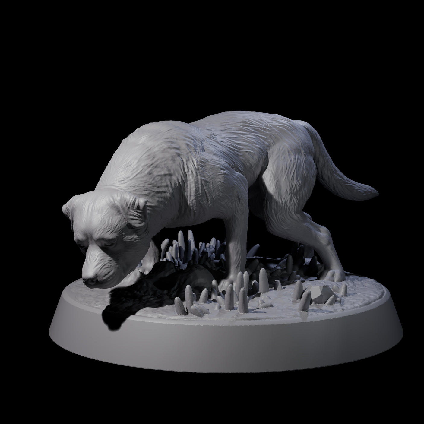 Vigilant Guard Dogs Miniature for Dungeons and Dragons, Pathfinder or other TTRPGs
