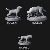 Vigilant Guard Dogs Miniature for Dungeons and Dragons, Pathfinder or other TTRPGs