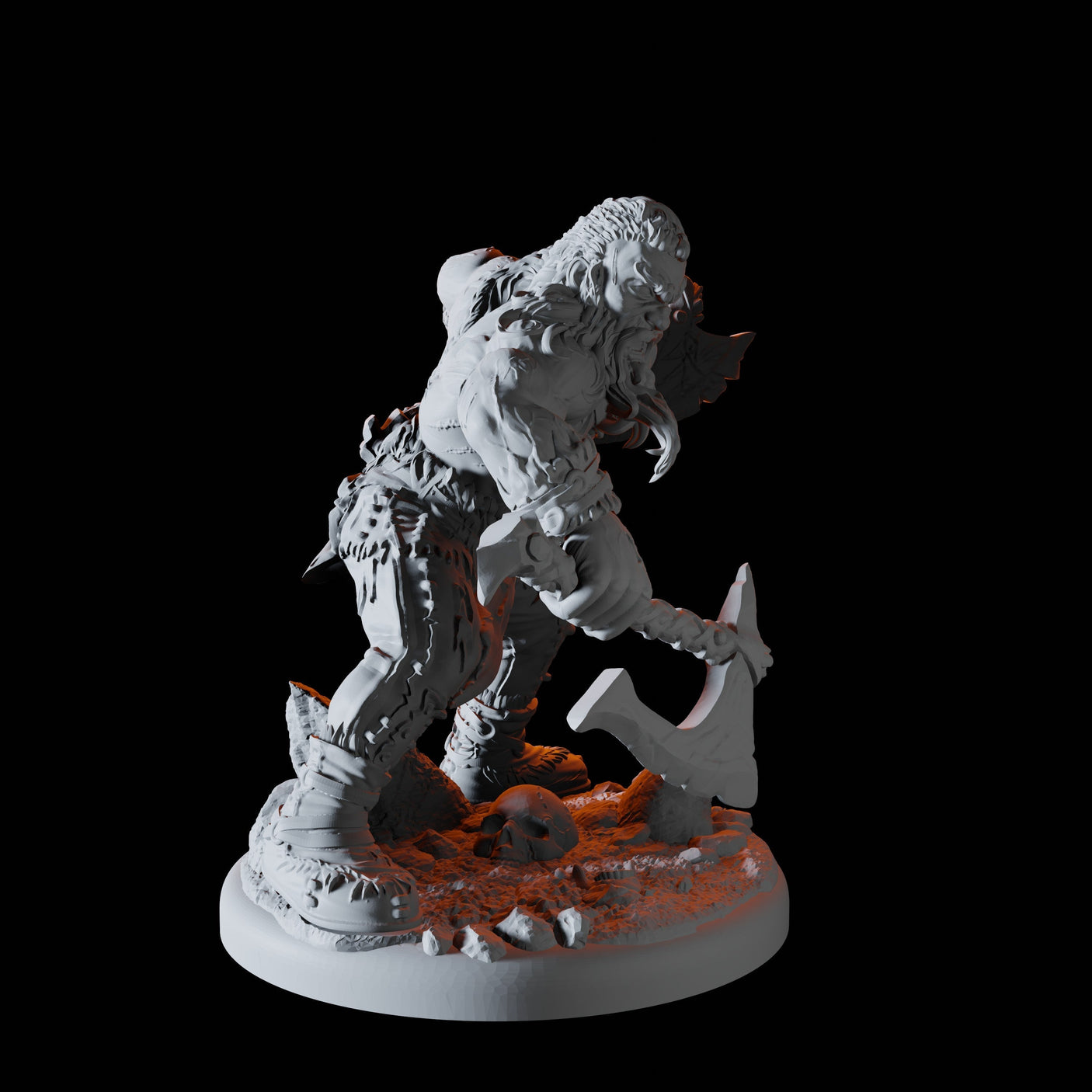 Viking Berserker Miniature for Dungeons and Dragons, Pathfinder or other TTRPGs