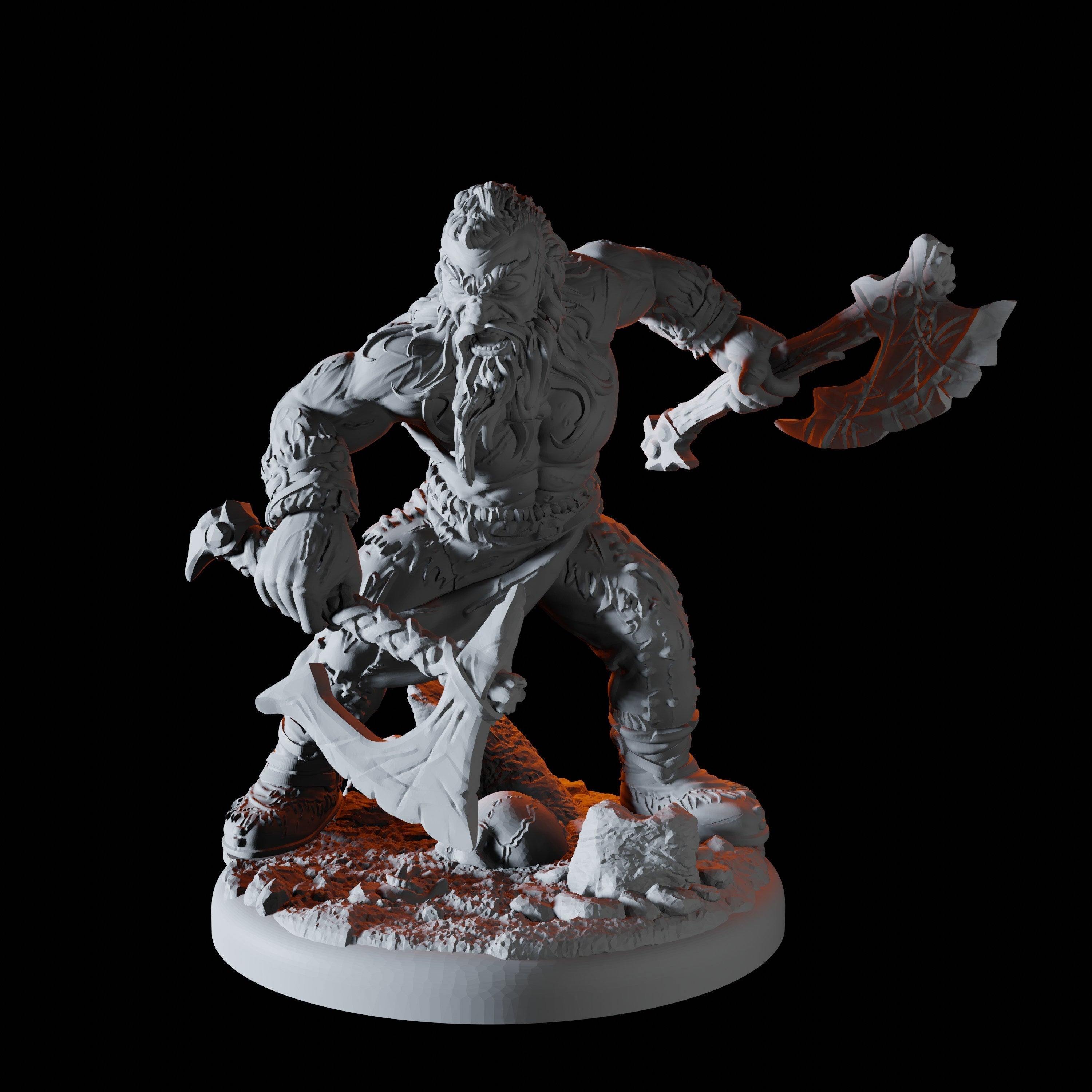 Viking Berserker Miniature for Dungeons and Dragons - Myth Forged