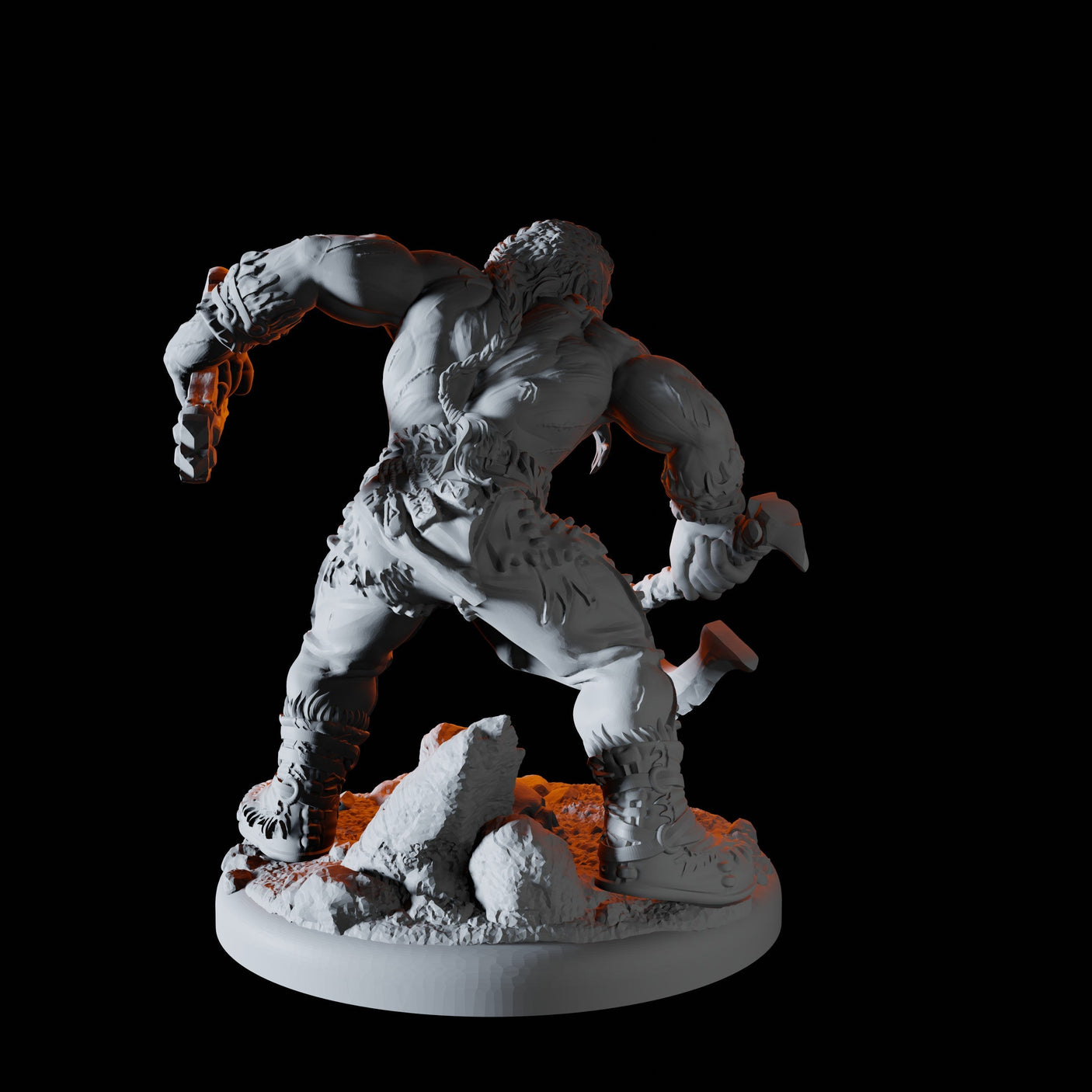 Viking Berserker Miniature for Dungeons and Dragons, Pathfinder or other TTRPGs
