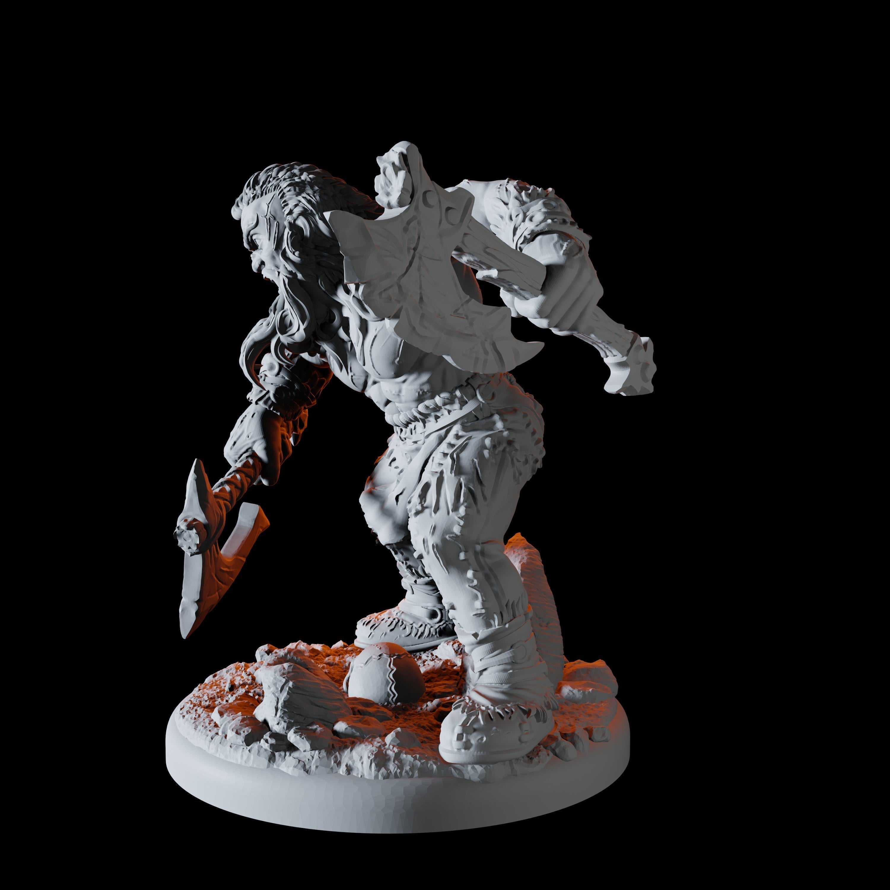 Viking Berserker Miniature for Dungeons and Dragons - Myth Forged