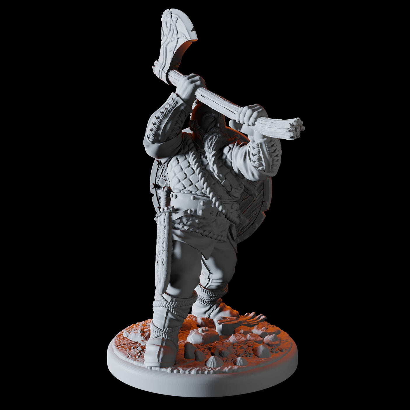 Viking Raider Miniature for Dungeons and Dragons, Pathfinder or other TTRPGs