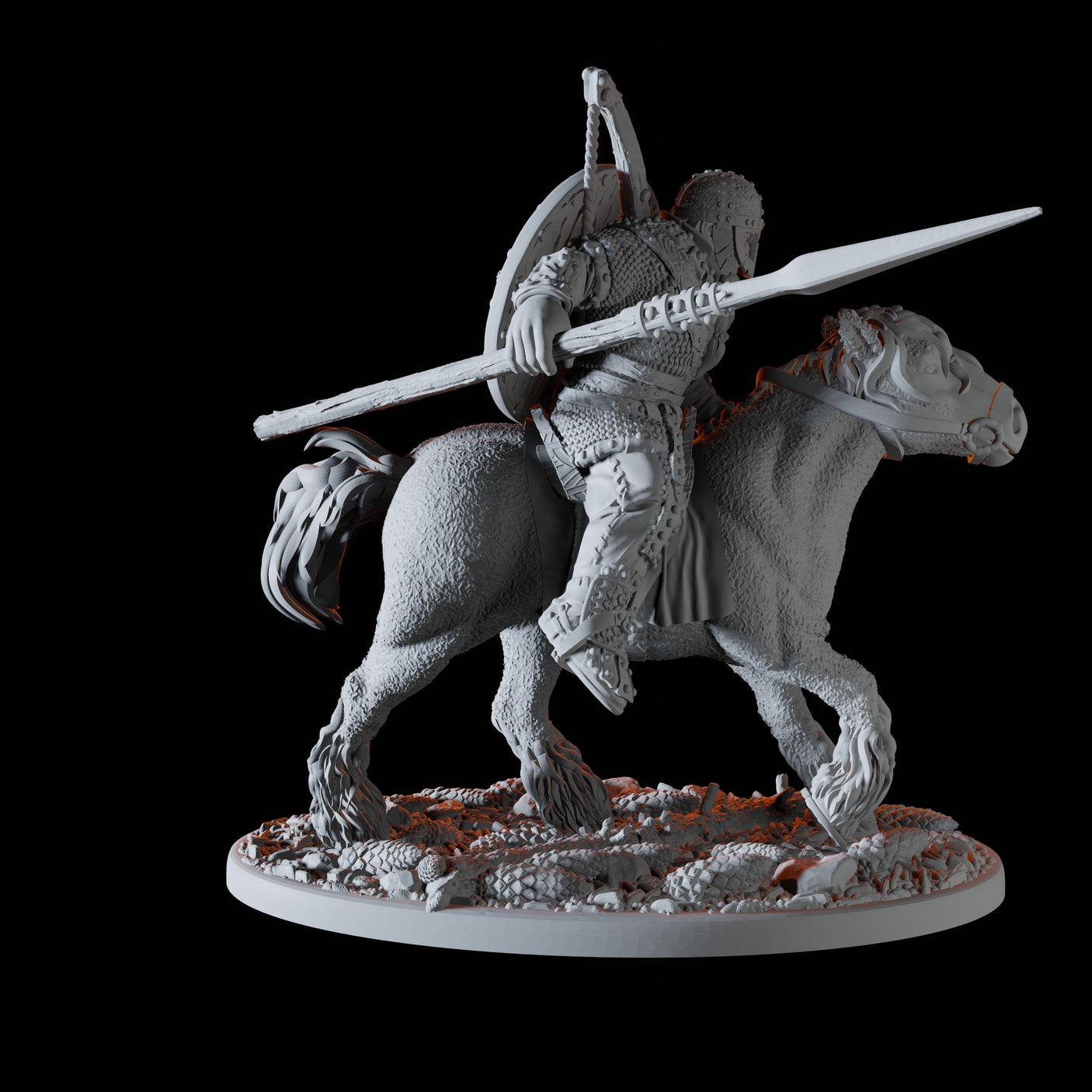 Viking Rider Miniature for Dungeons and Dragons, Pathfinder or other TTRPGs