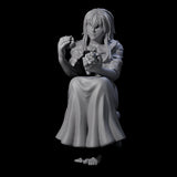 Violett - Young Villager on a break Miniature for Dungeons and Dragons, Pathfinder or other TTRPGs