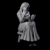 Violett - Young Villager on a break Miniature for Dungeons and Dragons, Pathfinder or other TTRPGs