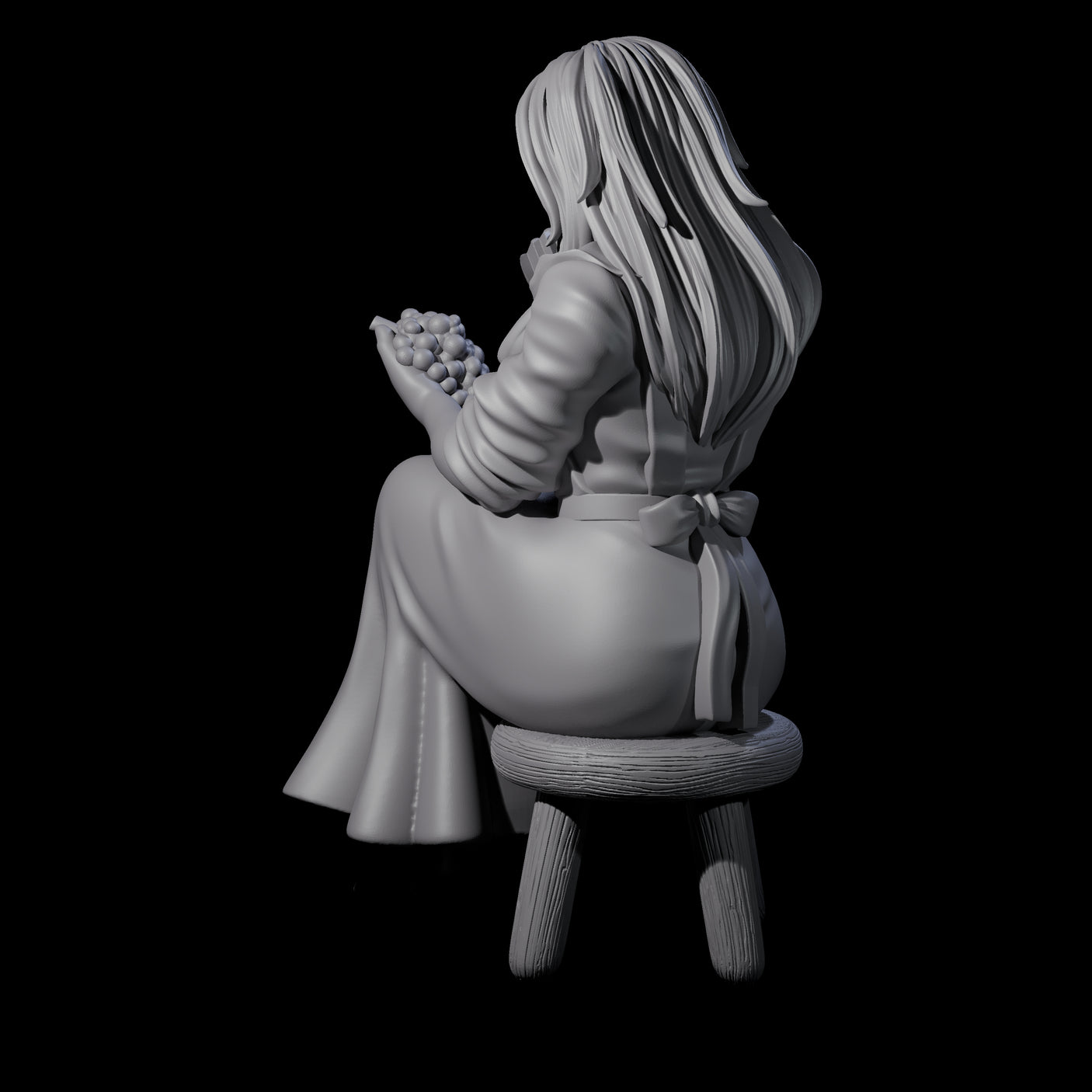 Violett - Young Villager on a break Miniature for Dungeons and Dragons, Pathfinder or other TTRPGs