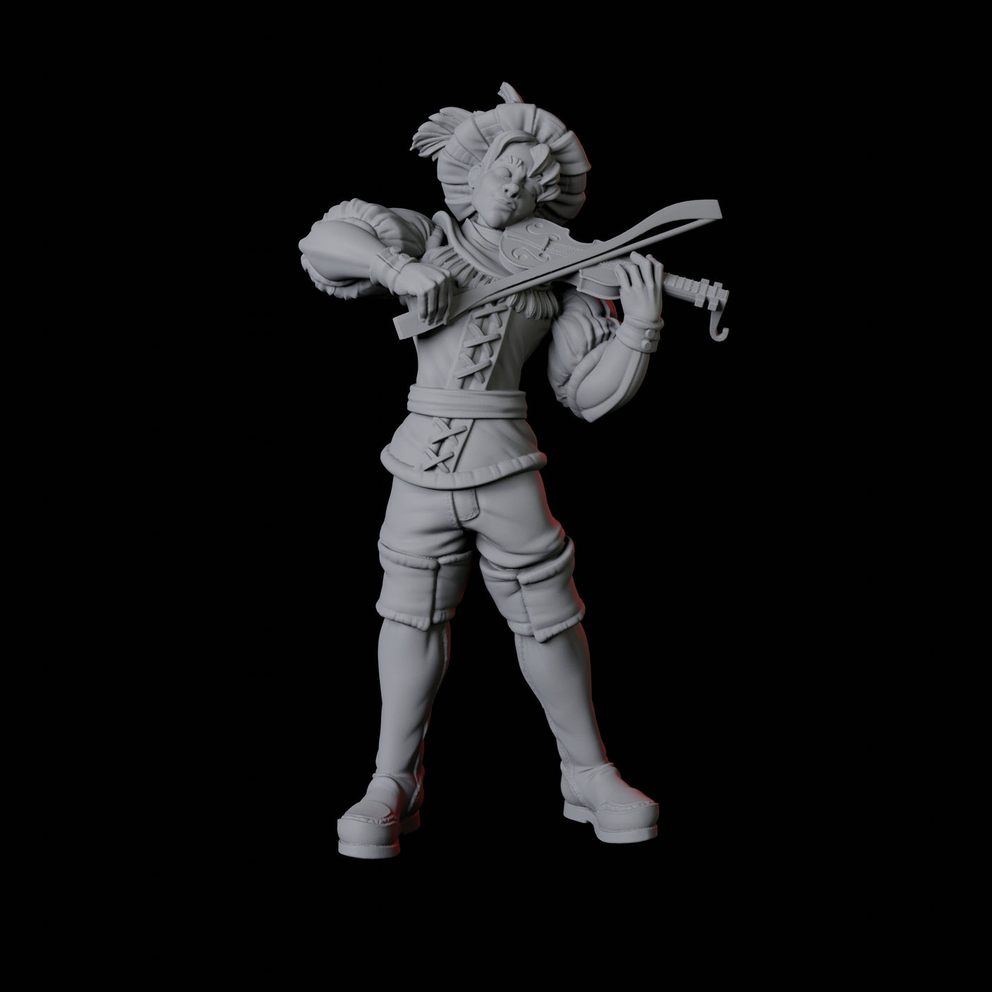 Violin Bard Miniature for Dungeons and Dragons, Pathfinder or other TTRPGs