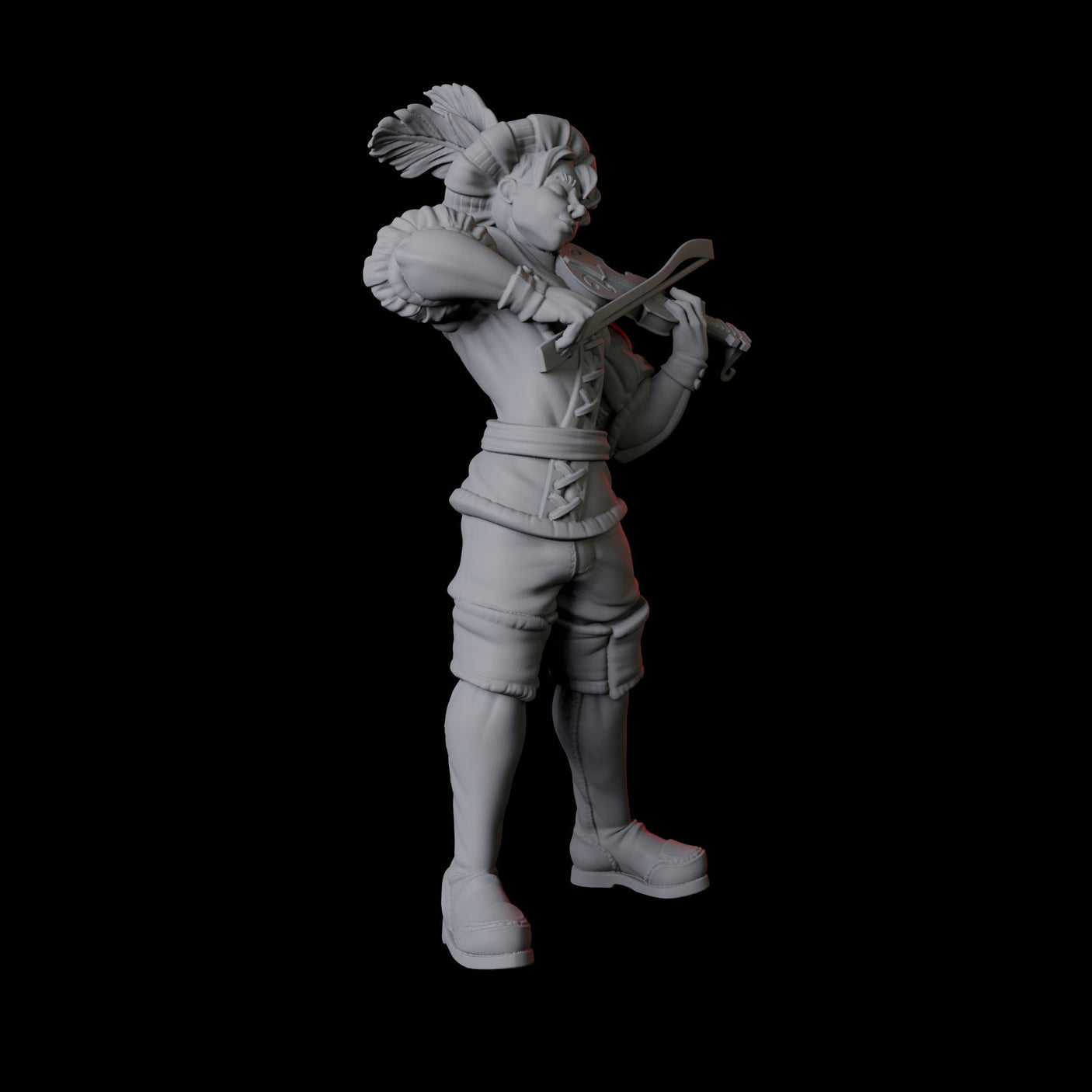 Violin Bard Miniature for Dungeons and Dragons, Pathfinder or other TTRPGs