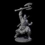 Virtix - Roaring Barbarian Miniature for Dungeons and Dragons, Pathfinder or other TTRPGs