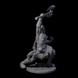 Virtix - Roaring Barbarian Miniature for Dungeons and Dragons, Pathfinder or other TTRPGs