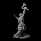 Virtix - Roaring Barbarian Miniature for Dungeons and Dragons, Pathfinder or other TTRPGs