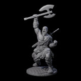 Virtix - Roaring Barbarian Miniature for Dungeons and Dragons, Pathfinder or other TTRPGs
