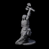 Virtix - Roaring Barbarian Miniature for Dungeons and Dragons, Pathfinder or other TTRPGs