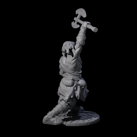 Virtix - Roaring Barbarian Miniature for Dungeons and Dragons, Pathfinder or other TTRPGs