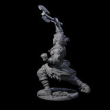 Virtix - Roaring Barbarian Miniature for Dungeons and Dragons, Pathfinder or other TTRPGs
