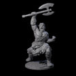 Virtix - Roaring Barbarian Miniature for Dungeons and Dragons, Pathfinder or other TTRPGs